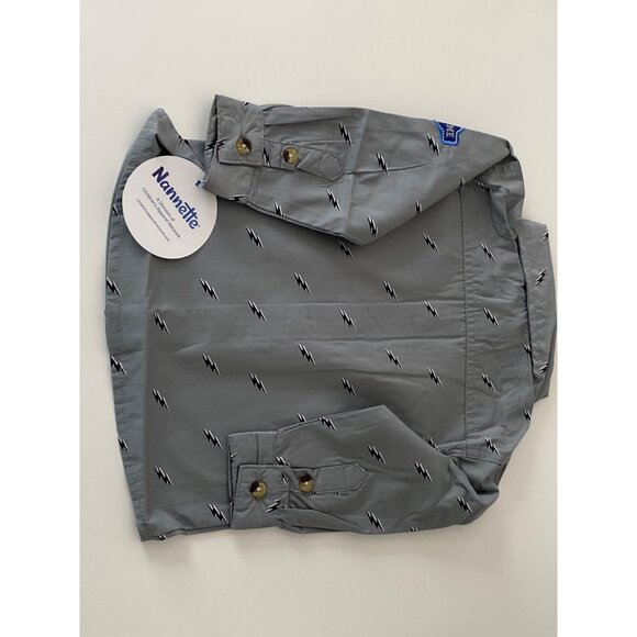 Boys Red Puffer Vest Lightning Patches Black Pant Gray Shirt  Print 3-Piece New - Picture 16 of 16